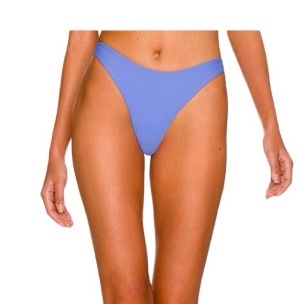 NEW Mikoh Papara Bikini Bottom Minimal Coverage High Leg in Periwinkle Medium